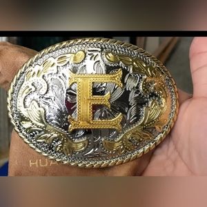 New letter E belt buckle.  All letters available and in other designs.
